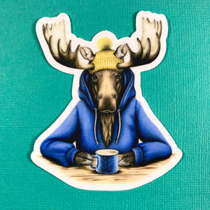 Abundance Illustration - Coffee Moose sticker