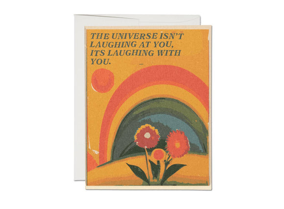 Red Cap Cards - Universe Laughs encouragement greeting card