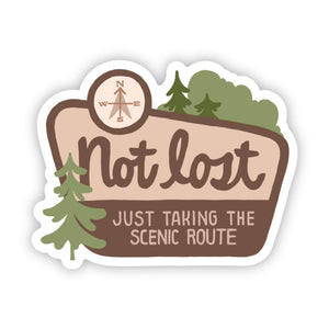 Big Moods - "Not Lost, Just Taking The Scenic Route" Sticker