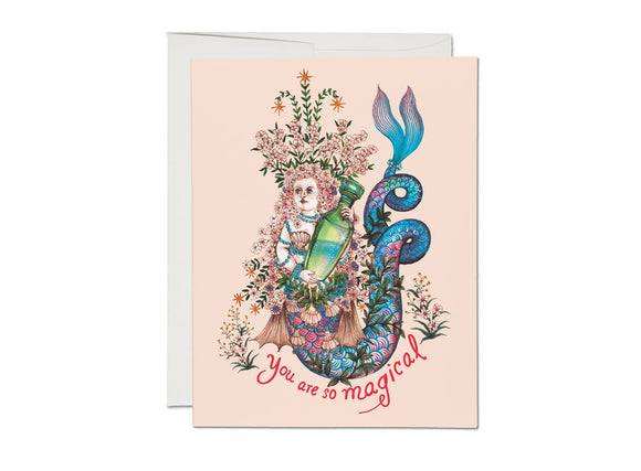 Red Cap Cards - Magical Mermaid friendship greeting card