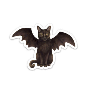 Amy Rose Moore Illustration - Little Bat Cat - Vinyl STICKER